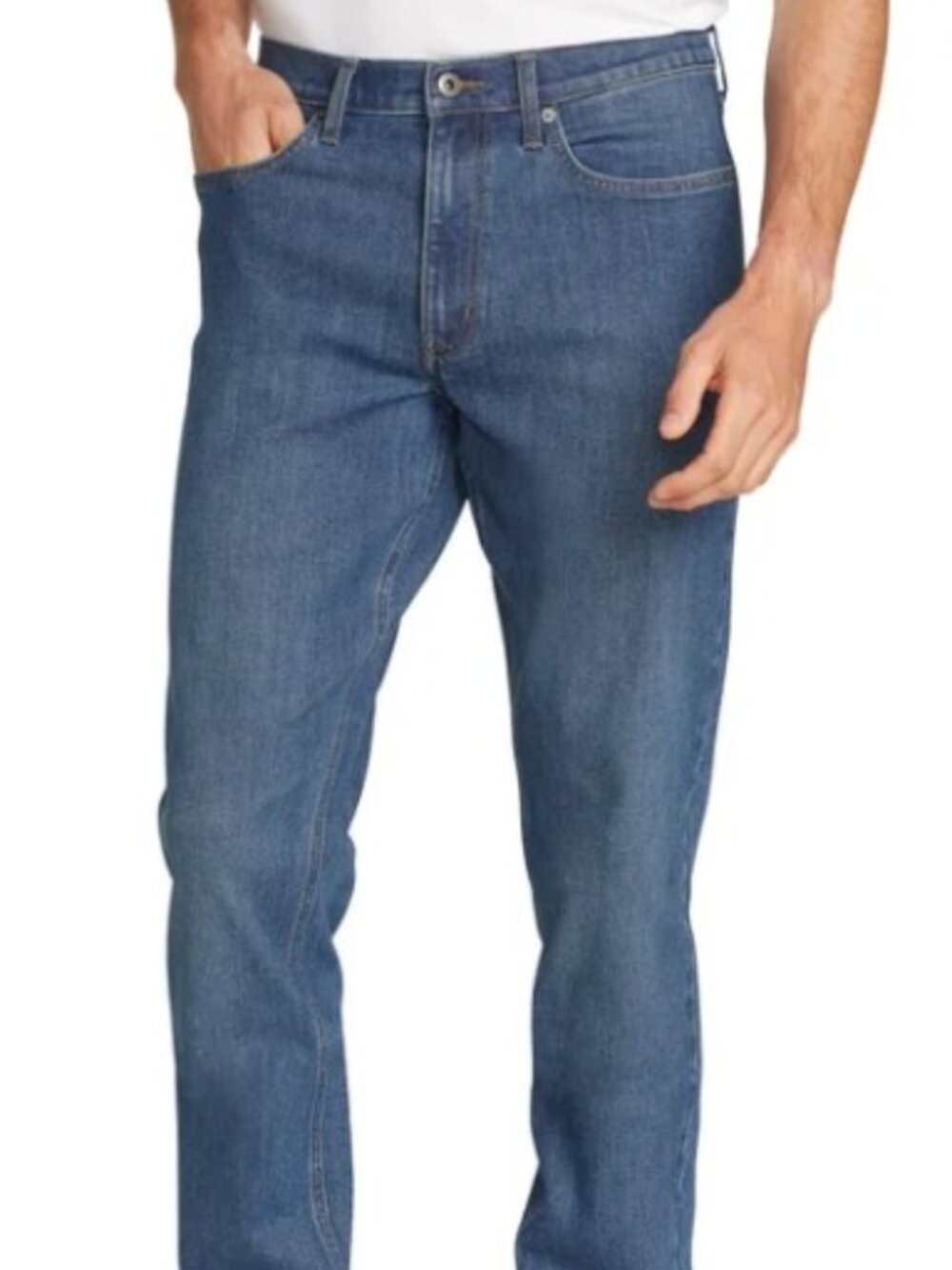 Eddie Bauer Men’s Jeans 38x32 NWT Regular Fit Stretch Denim Blue Dark wash